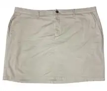 Croft & Barrow Stretch Built-In Short Solid Trendy Mini Skirt Skort Beige Sz 22W