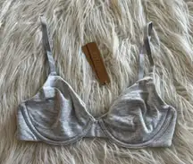 Skims Cotton Jersey T-shirt Bra Light Heather Grey Size 30D