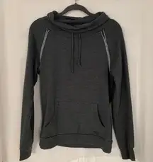 Grey Feather Pullover Mock (ish) Neck