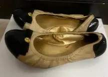 Tahari Elegant Black and Cream Women's Flats