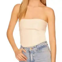 NWT Susana Monaco Faux Leather Strapless Tube Top SMALL