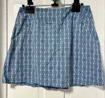 Title nine Diamalete Blue & Gray Skirt Skort Pockets Golf Tennis Pickleball L