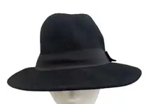 Charming Charlie Hat Womens One Size Black 100% Wool Fedora Style Classic Boho