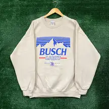 Busch Light Logo Crewneck Sweater Size Large