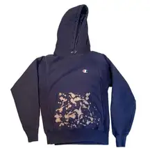 Champion  Reverse Weave Hoodie Navy Custom Dyed Pocket XS