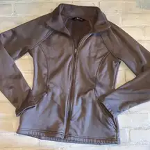 The North Face gray fleece lined zip up coat