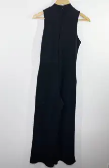 Caution to the Wind Black Mock Neck Sleeveless Jumpsuit Women's Size Small S