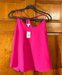 J.Crew Hot Pink Scallop Lined Cami Size 6-NWTS