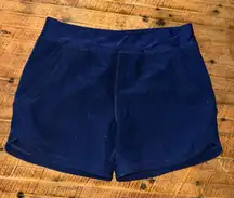 Lands End navy high waist lined 14 modest swim shorts