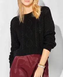 BDG Cable-Knit Cropped Sweater