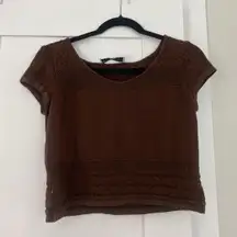 Brown Crochet Top