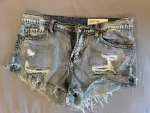 High Waisted Distressed Shorts