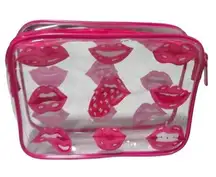 Cosmetic Case Travel Pouch Makeup Bag Concerts Festival Beach Clear, Pink