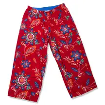 ⭐️XHILARATION Sleepwear Floral Red Wide-Leg Capri Pajama Pants