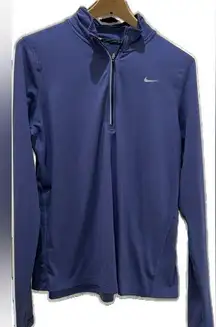 Nike Shirt Quarter Zip Pullover DriFit Running Athletic Periwinkle Size Large