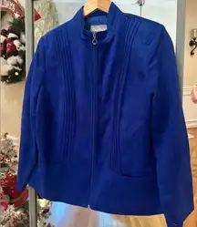 Royal blue Tanjay Jacket, Women's Fashion, Coats, Size 10 Full‎ Zip