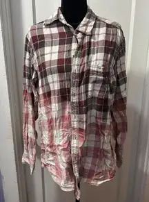 Faded Glory Custom Bleached Flannel in L