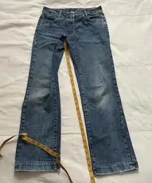 90s D&G designer medium wash jeans flap back pockets casual boot cut fit Size xs