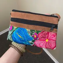 Colorful Embroidered Flower Crossbody Bag