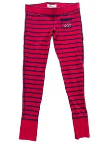 Old School Hollister Red Navy Striped Low Rise Slim Lounge Sleep Pajama Pants XS