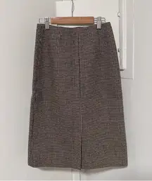 Korean fashion mushroom plaid pencil midi skirt