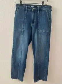 Old Navy OG Loose Fit High Rise Blue Denim Baggy Retro Jeans 8