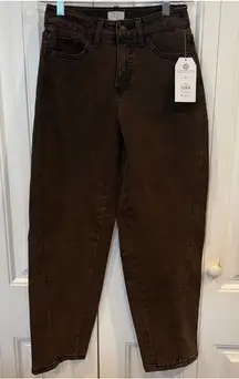 Time And Tru Brown Barrel Leg Jeans Size 0