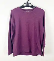 ORVIS Burgundy Modal Blend Long Sleeves Crewneck Pullover Sweatshirt, Medium