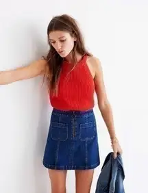 EUC Madewell mini retro style denim skirt