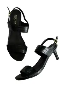 Kenneth Cole Reaction Women's Dee Two Band Slingback Sandals Black Size 8