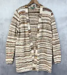 Natural Reflections Cardigan Sweater Womens Small Open Hippie 70s‎ Vibe Woodsy