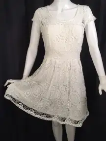 White Crochet Lace Dress