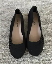 slip in black flats