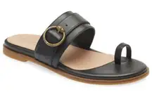 NEW Cole‎ Haan Abbie Slide Sandal BLACK LEATHER Womens Size 7 Shoes