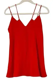 NWT The Coverii Red Double V-neck Strappy Layered Cami Small