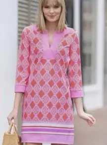 Cabana Life Fisher Island  3/4 Sleeve UPF 50+ Shift Dress Size Medium