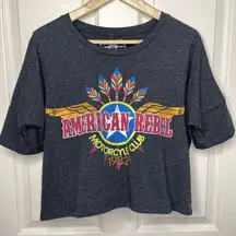 NWT Freeze American Rebel Graphic Tee (Heather Gray) - XS