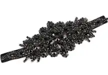 RHINESTONE Beaded 1920s Great Gatsby Vintage Bride Headpiece Flapper Headband