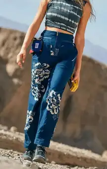 Free People Movement Pep Rally High-Waist Floral Pants