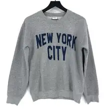 NYC New York City Crewneck Sweatshirt Grey Navy S