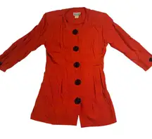 Michael Blair Vintage‎ Button Down Jacket Red Made in USA Size 5/6