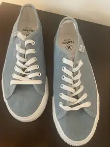 Hurley Women’s Lace-Up Blue Canvas‎ Sneaker Shoe Size 7