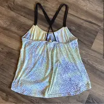 Multicolor Leopard Print Faded tank top cami