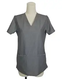 FIGS  Casma 3 Pocket Scrub Top Graphite Grey Sz XS