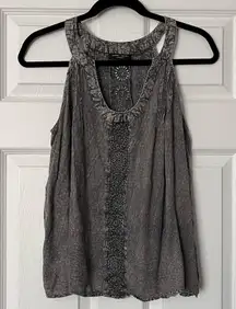 Romeo + Juliet Couture Embroidered Inset Tank - Size L