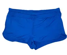 Athleta Women’s L Kata Swim Shorts Drawstring Lined Blue Boy shorts Swimwear