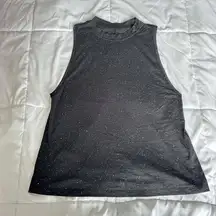 Lululemon Time to Restore Top Sleeveless Tank Mock Neck Black White Yoga