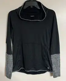 Layer 8 Performance Cold Weather Hoodie Black Reflective Long Sleeve Size Medium