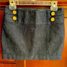 Dark Wash Denim Mini Skirt