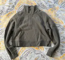 Lululemon Scuba Oversized Funnel-Neck Half Zip Army Green Size Xs/S